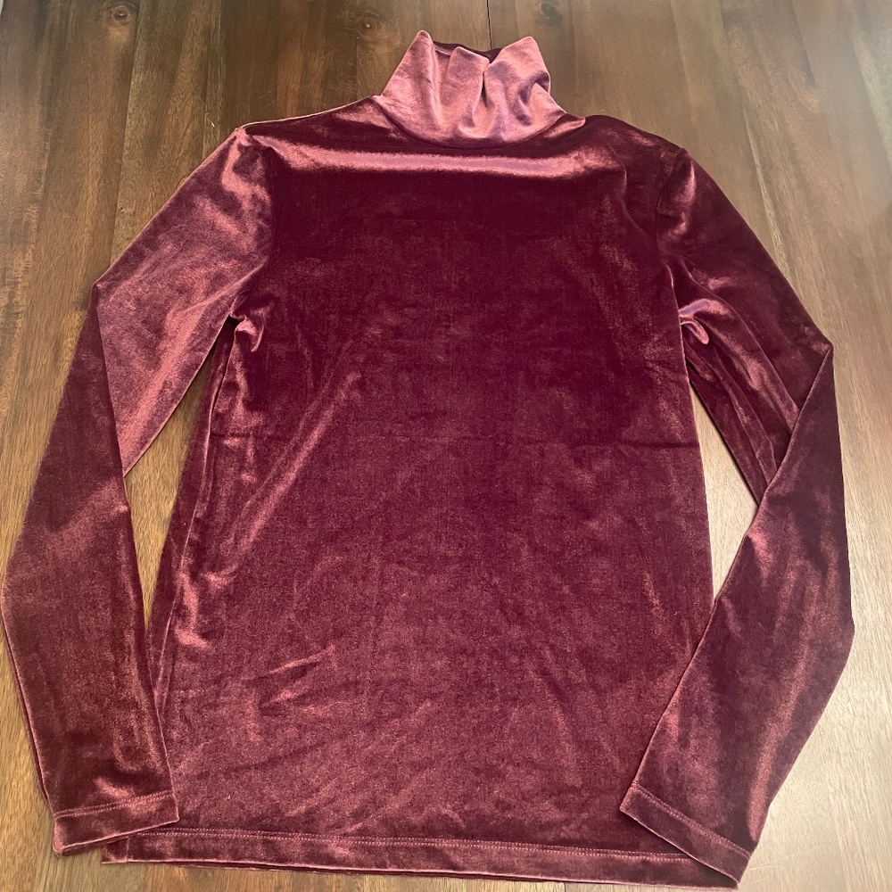 ASOS- maroon velvet turtleneck